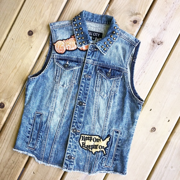 kill city denim vest